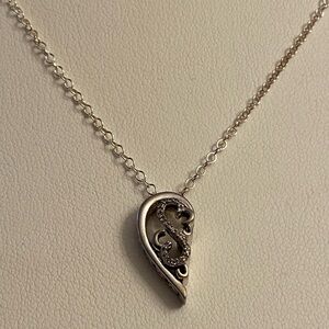 JWBR Diamond Sterling Silver Broken Heart Necklace